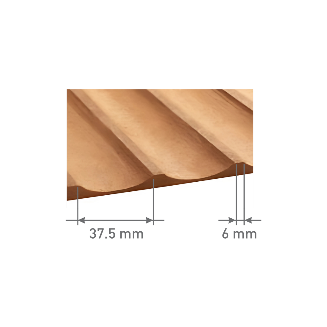 8706 / 8MM THICKNESS / 8'x4' SIZE / 8.5 KG WEIGHT / MDF / MDF FLUTED PANEL / GLO PANEL