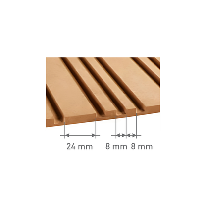 8707 / 8MM THICKNESS / 8'x4' SIZE / 9 KG WEIGHT / MDF / MDF FLUTED PANEL / GLO PANEL