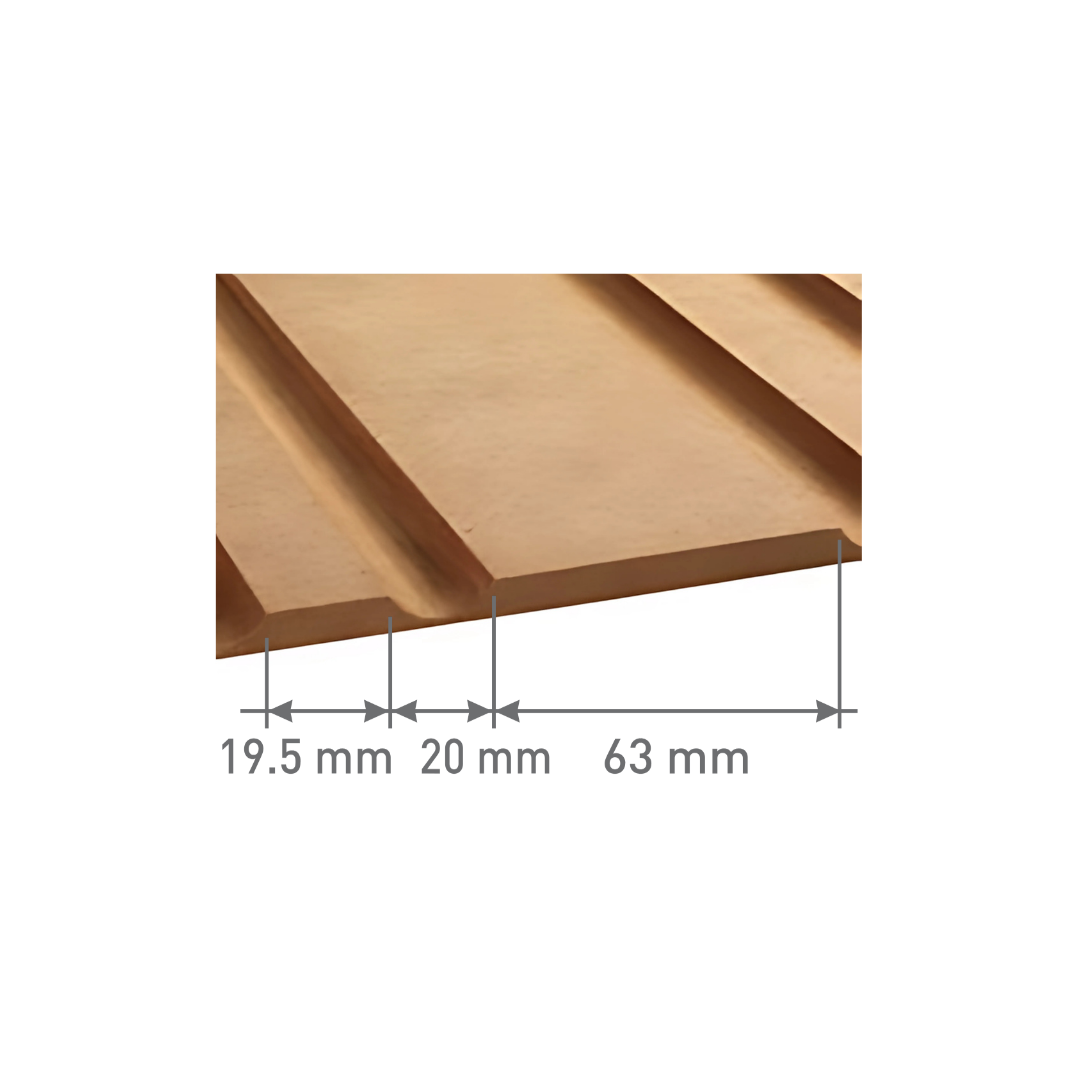 8709 / 8MM THICKNESS / 8'x4' SIZE / 9.2 KG WEIGHT / MDF / MDF FLUTED PANEL / GLO PANEL