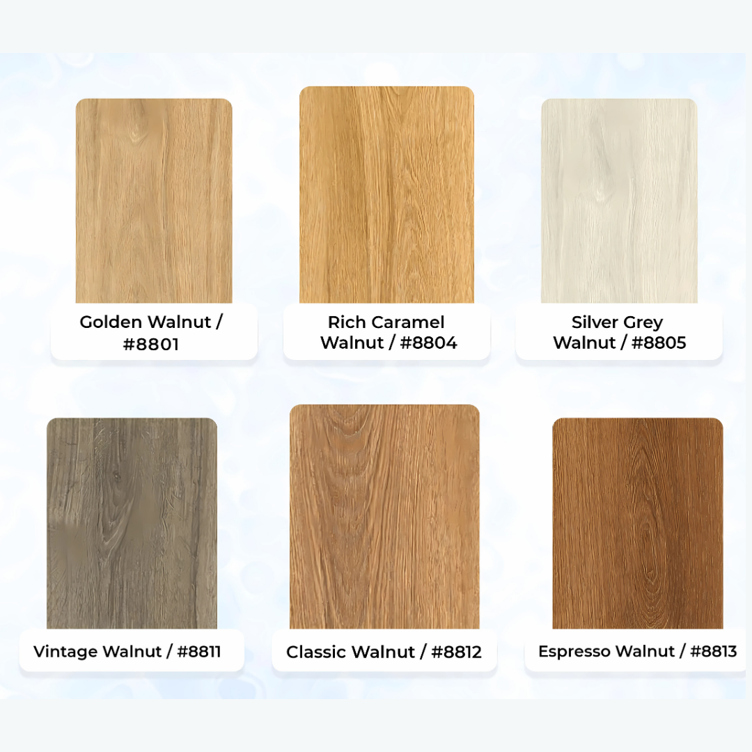 8811  - VINTAGE WALNUT -  1845MM X 196MM X 10MM - IMMENSO - WOOD FLOORS - HYBRID LAMINATE FLOORING