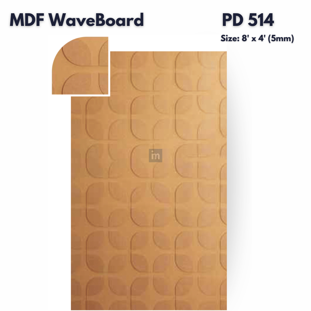 PD- 514 - HDHMR MDF PANEL -  ( 5 MM - 8 FT X 4FT ) - MDF WAVE BOARD