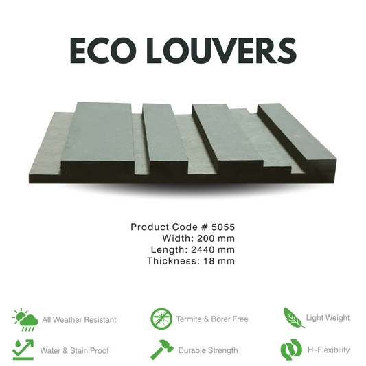 5055 / ECO LOUVERS / PREMIUM FLUTED PANELS / 2440MM x 200MM x 18MM