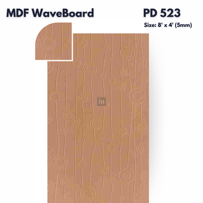 PD- 523 - HDHMR MDF PANEL -  ( 5 MM - 8 FT X 4FT ) - MDF WAVE BOARD