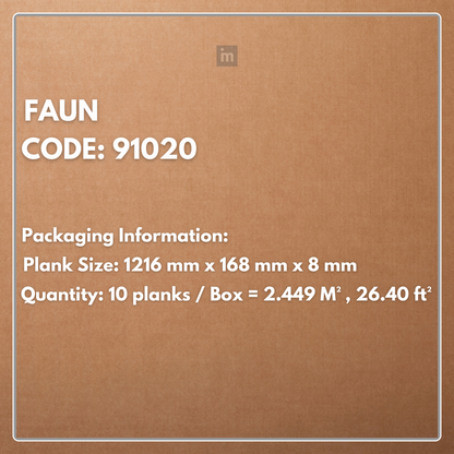 91020 - FAUN - AC5 1216MM X 168MM X 8MM - RESERVE COLLECTION - LAMINATE WOODEN  FLOORING