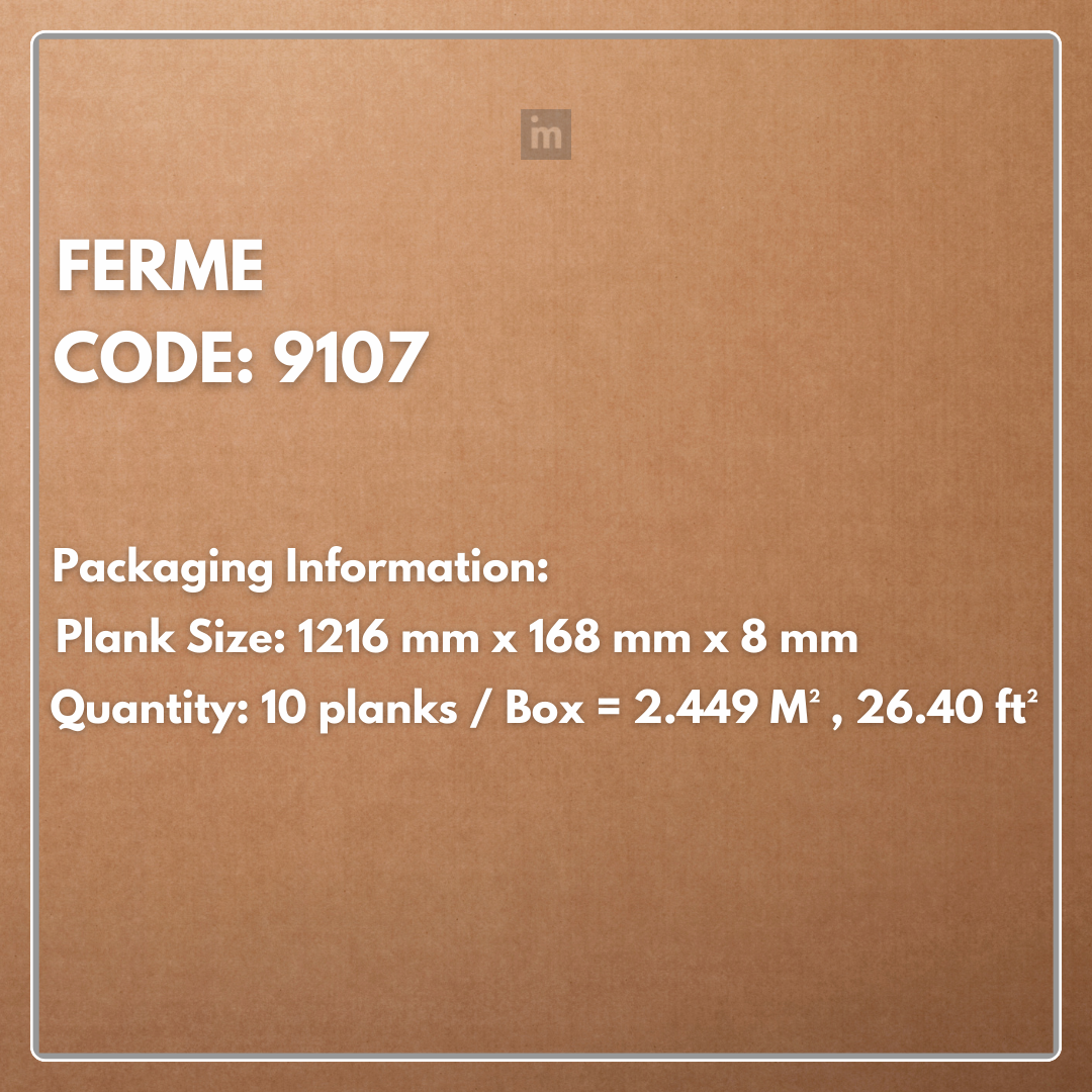 9107 - FERME - AC5 1216MM X 168MM X 8MM - RESERVE COLLECTION - LAMINATE WOODEN  FLOORING