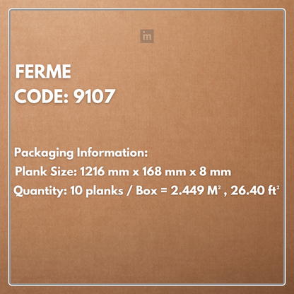 9107 - FERME - AC5 1216MM X 168MM X 8MM - RESERVE COLLECTION - LAMINATE WOODEN  FLOORING