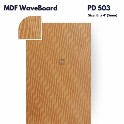 PD- 503 - HDHMR MDF PANEL -  ( 5 MM - 8 FT X 4FT ) - MDF WAVE BOARD