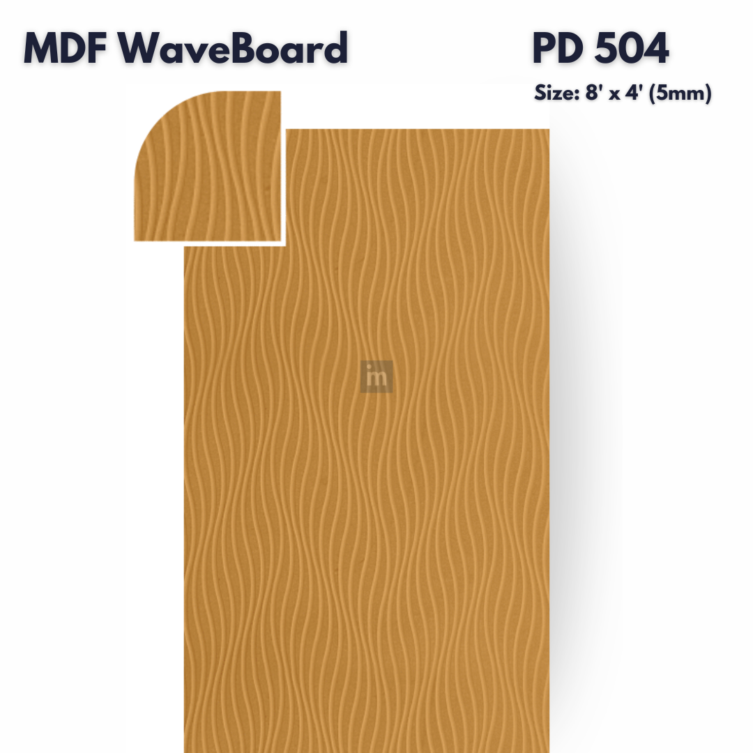 PD- 504 - HDHMR MDF PANEL -  ( 5 MM - 8 FT X 4FT ) - MDF WAVE BOARD