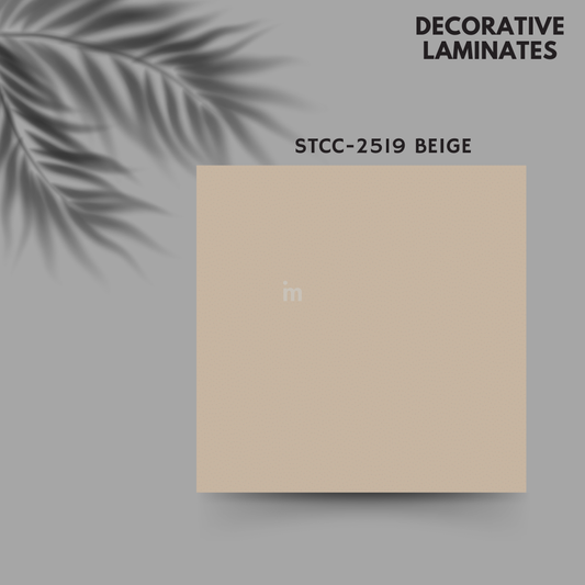 STCC 2519 BEIGE / COLOR CORE / DECORATIVE LAMINATE / THINK LUXURY  - 1MM - 8FT x 4FT