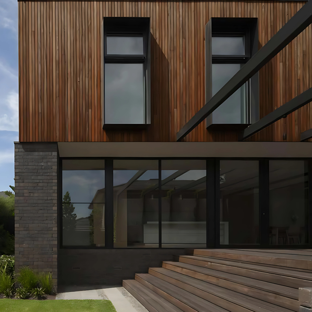 AX 8: SUPER BLACK / ALUCLAD LOUVERS / ACP BASED LOUVERS / 9 FT x 135 MM x 20 MM