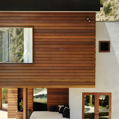 AW 10: GOLDEN OAK / ALUCLAD SIDING BOARDS / ACP BASED LOUVERS / 9 FT x 114 MM x 16 MM