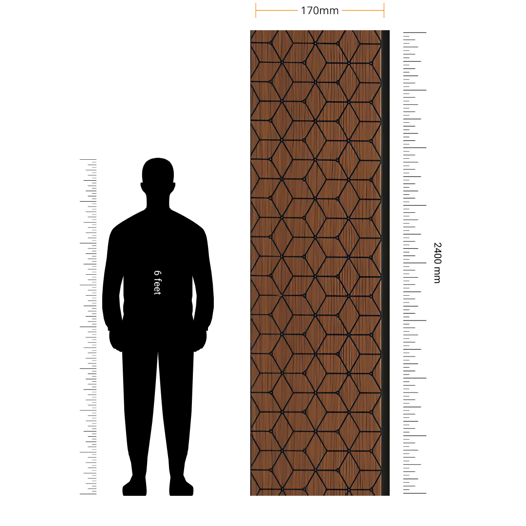 ALPHA - 16 / CISCON VOGUE COLLECTION / ALPHA-BETA SERIES / LOUVERS / 8 FT x 170MM