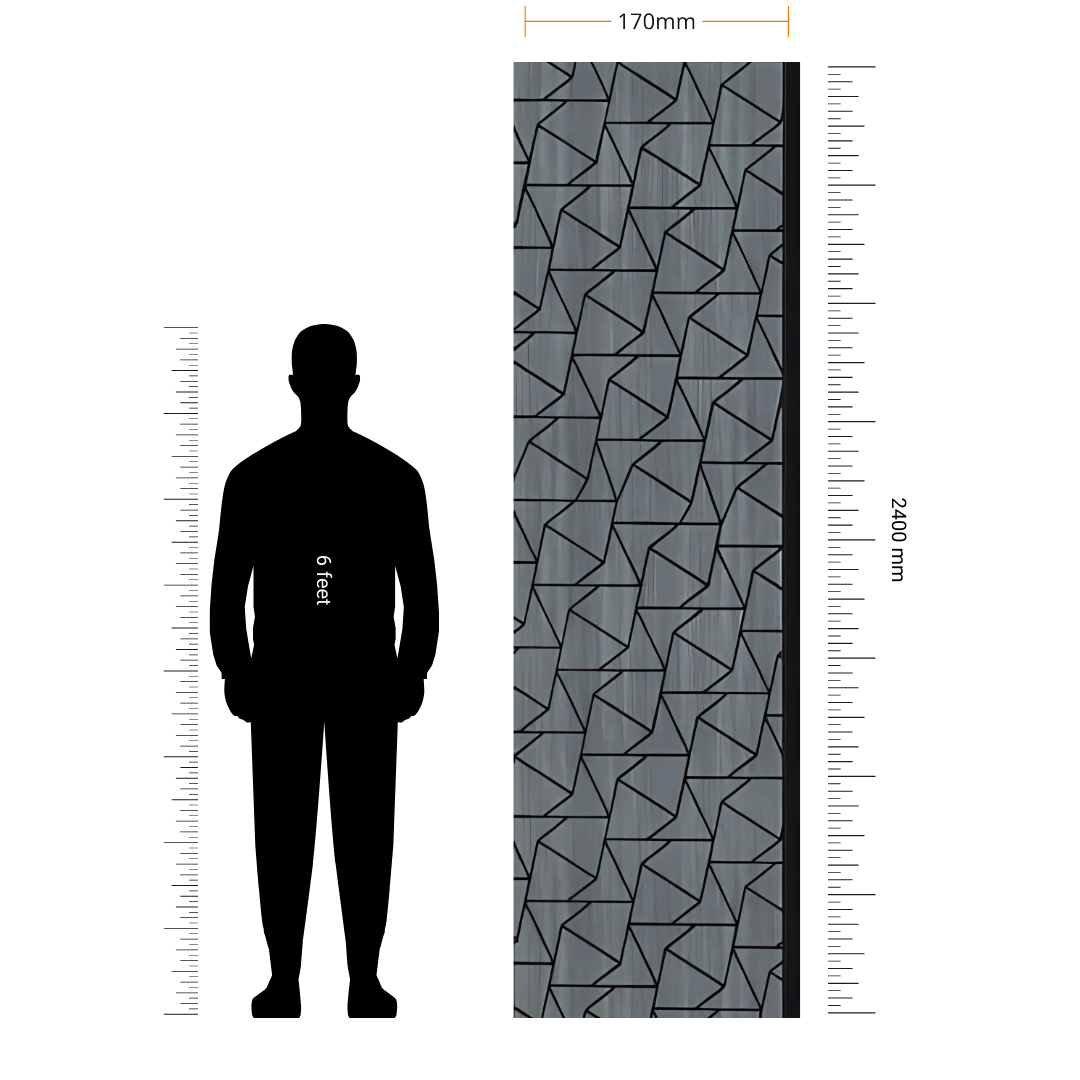 ALPHA- 23 / CISCON VOGUE COLLECTION / ALPHA-BETA SERIES / LOUVERS / 8 FT x 170MM