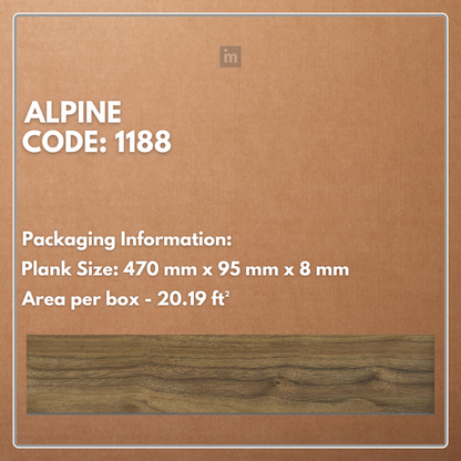 1188 - ALPINE - AC5 470MM X 95MM X 8MM - HERRINGBONE REVIVE COLLECTION - LAMINATE FLOORING