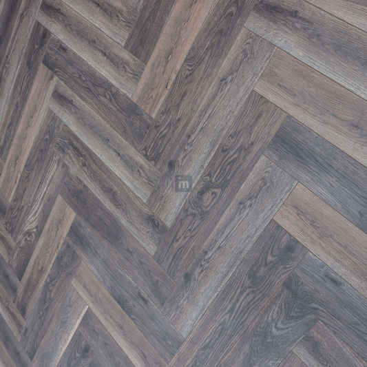 AMERICAN BLACK WALNUT - AC4  12MM - HERRINGBONE COLLECTION - REAL WOOD - MATT SURFACE - LAMINATE FLOORING