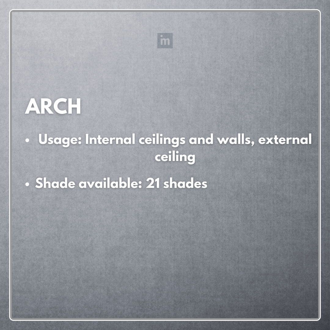 ARCH / ARCH DB / 180MM  X 3060MM / INTERNAL CEILINGS AND WALLS / EXTERNAL CEILINGS / PARE EASY+ / SOFFIT PANELS