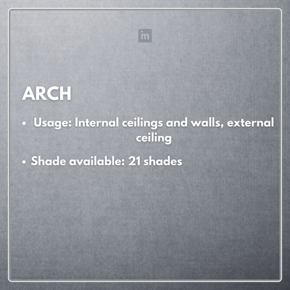 ARCH / ARCH DB / 180MM  X 3060MM / INTERNAL CEILINGS AND WALLS / EXTERNAL CEILINGS / PARE EASY+ / SOFFIT PANELS