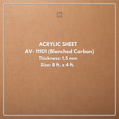 AV - 11101 - BLANCHED CARBON - MARMO ITALIANO - 2440MM X 1220MM (8FT X 4FT) - 1.5MM - 6H ANTI SCRATCH ACRYLIC SHEET