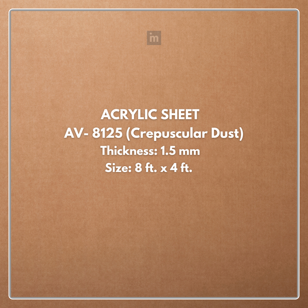AV - 8125 - CREPUSCULAR DUST - CLAY - 2440MM X 1220MM (8FT X 4FT) - 1.5MM - 6H ANTI SCRATCH ACRYLIC SHEET