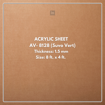 AV - 8128 - SUVO VERT - MIST - 2440MM X 1220MM (8FT X 4FT) - 1.5MM - 6H ANTI SCRATCH ACRYLIC SHEET