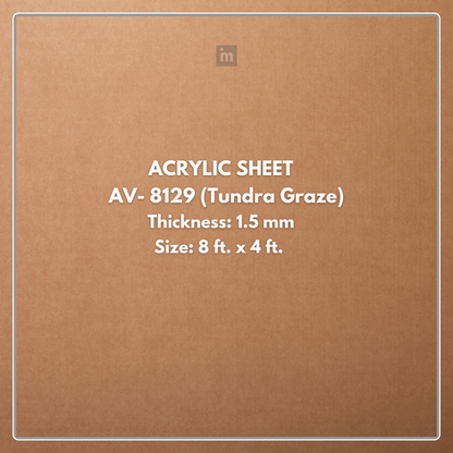 AV - 8129 - TUNDRA GRAZE - MIST - 2440MM X 1220MM (8FT X 4FT) - 1.5MM - 6H ANTI SCRATCH ACRYLIC SHEET