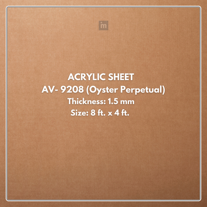 AV - 9208 - OYSTER PERPETUAL - GLOW - 2440MM X 1220MM (8FT X 4FT) - 1.5MM - 6H ANTI SCRATCH ACRYLIC SHEET