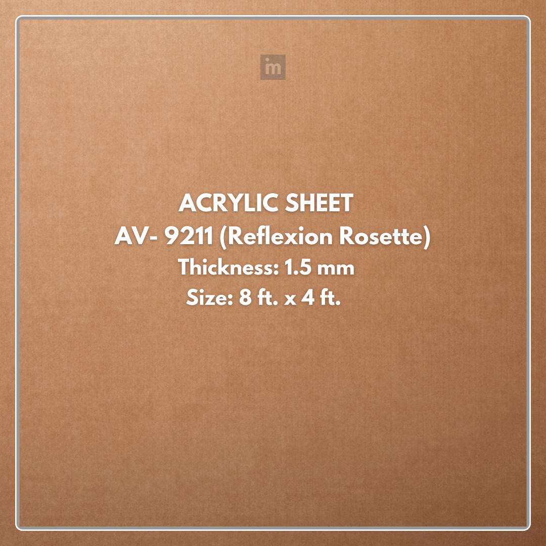 AV - 9211 - REFLEXION ROSETTE - GLOW - 2440MM X 1220MM (8FT X 4FT) - 1.5MM - 6H ANTI SCRATCH ACRYLIC SHEET