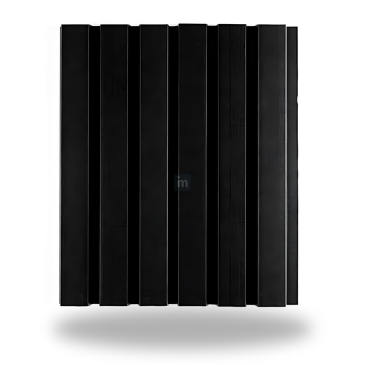 AX 8: SUPER BLACK / ALUCLAD LOUVERS / ACP BASED LOUVERS / 9 FT x 135 MM x 20 MM