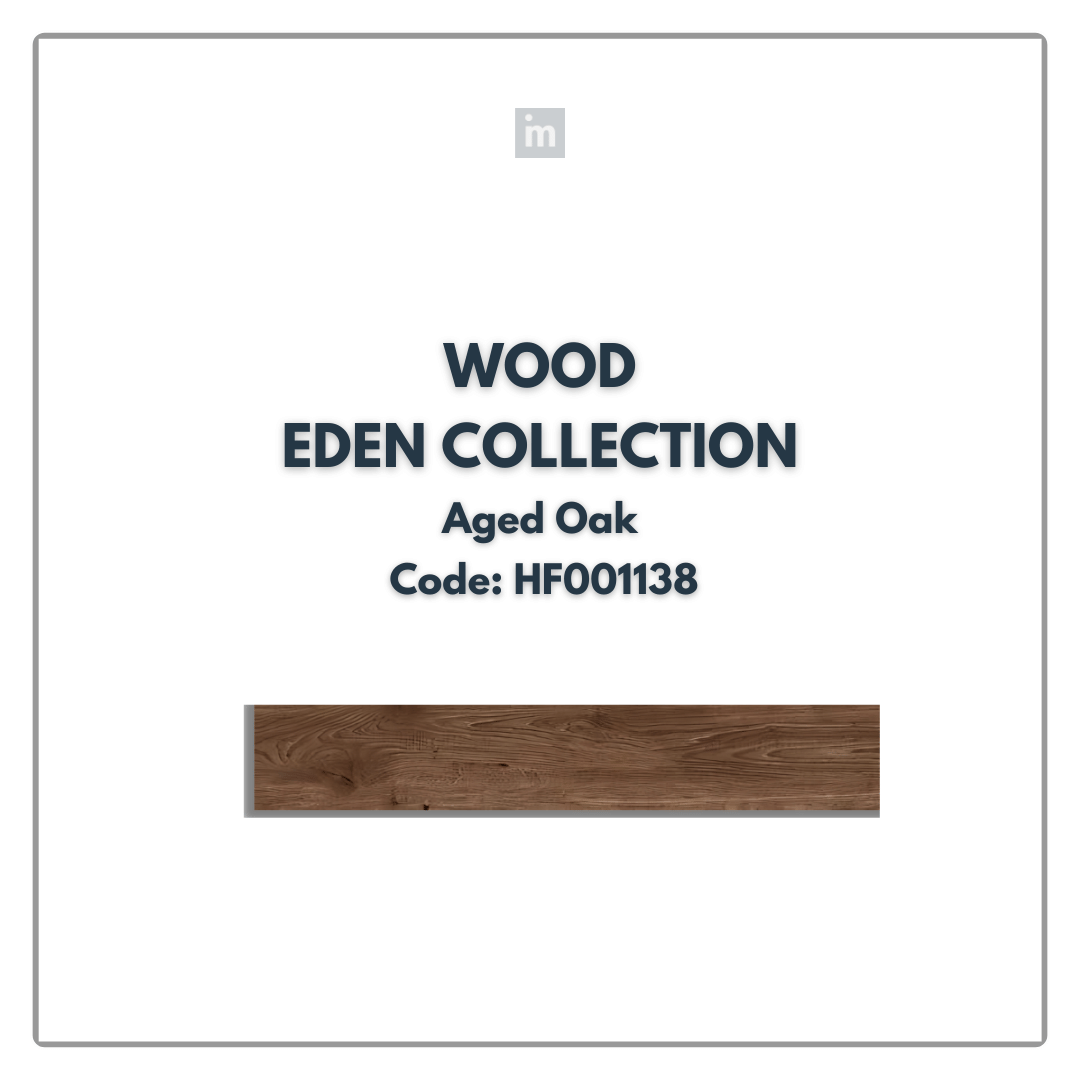 AC: HF001138 - AGED OAK - WOOD - EDEN COLLECTION -  CLICK N LOCK TILES - WELSPUN FLOORING