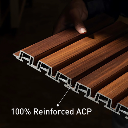 AX 8: SUPER BLACK / ALUCLAD LOUVERS / ACP BASED LOUVERS / 9 FT x 135 MM x 20 MM