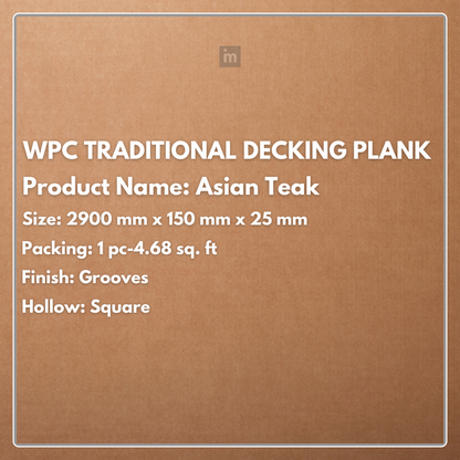 ASIAN TEAK - WPC TRADITIONAL DECKING PLANK - FLOORWALK  - LAMINATE FLOORING