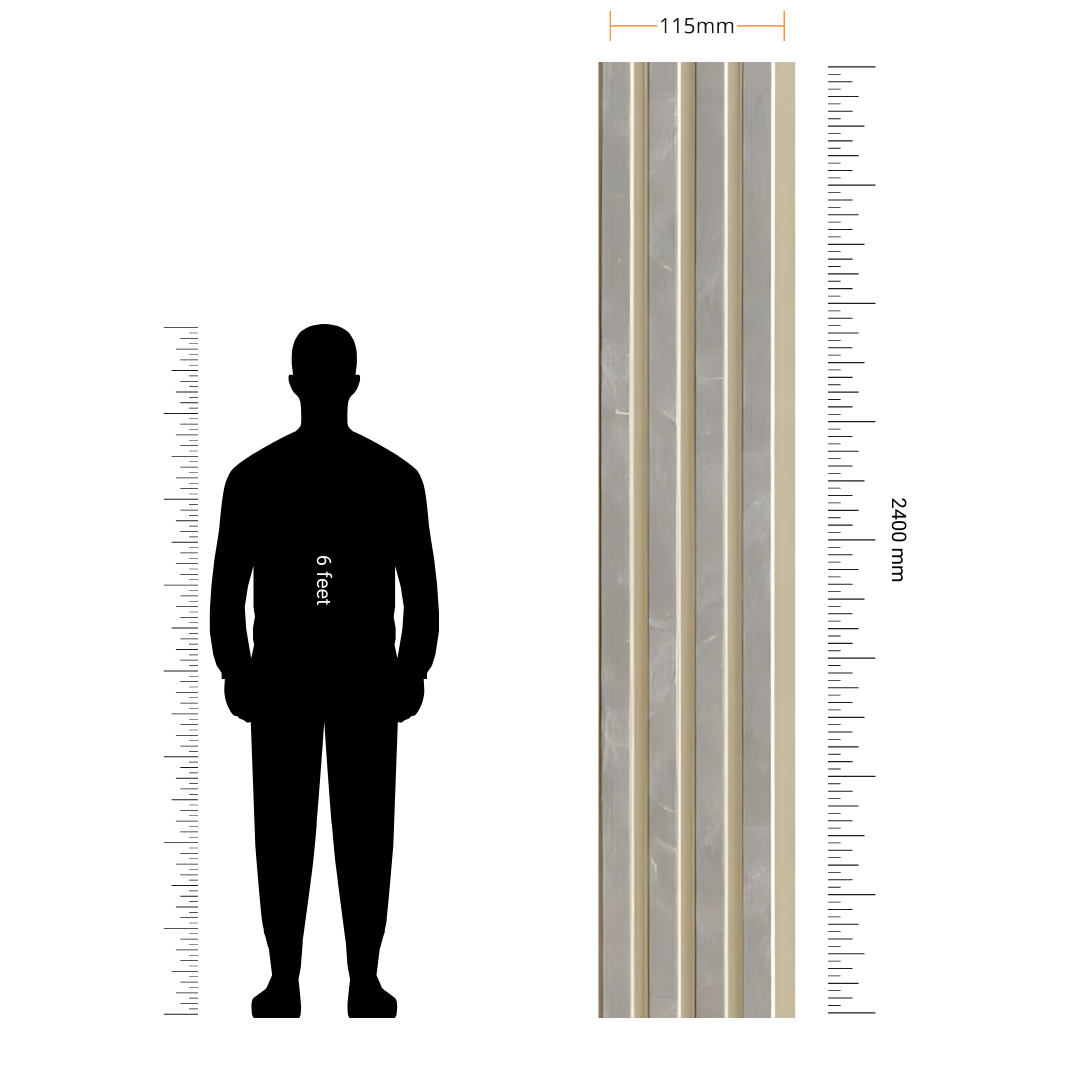 BETA - 15 / CISCON VOGUE COLLECTION / ALPHA-BETA SERIES / LOUVERS / 8 FT x 115MM