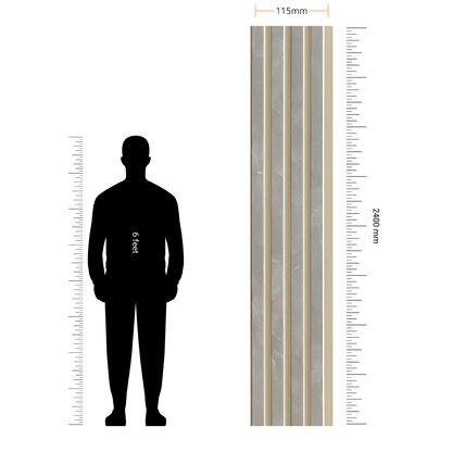 BETA - 15 / CISCON VOGUE COLLECTION / ALPHA-BETA SERIES / LOUVERS / 8 FT x 115MM