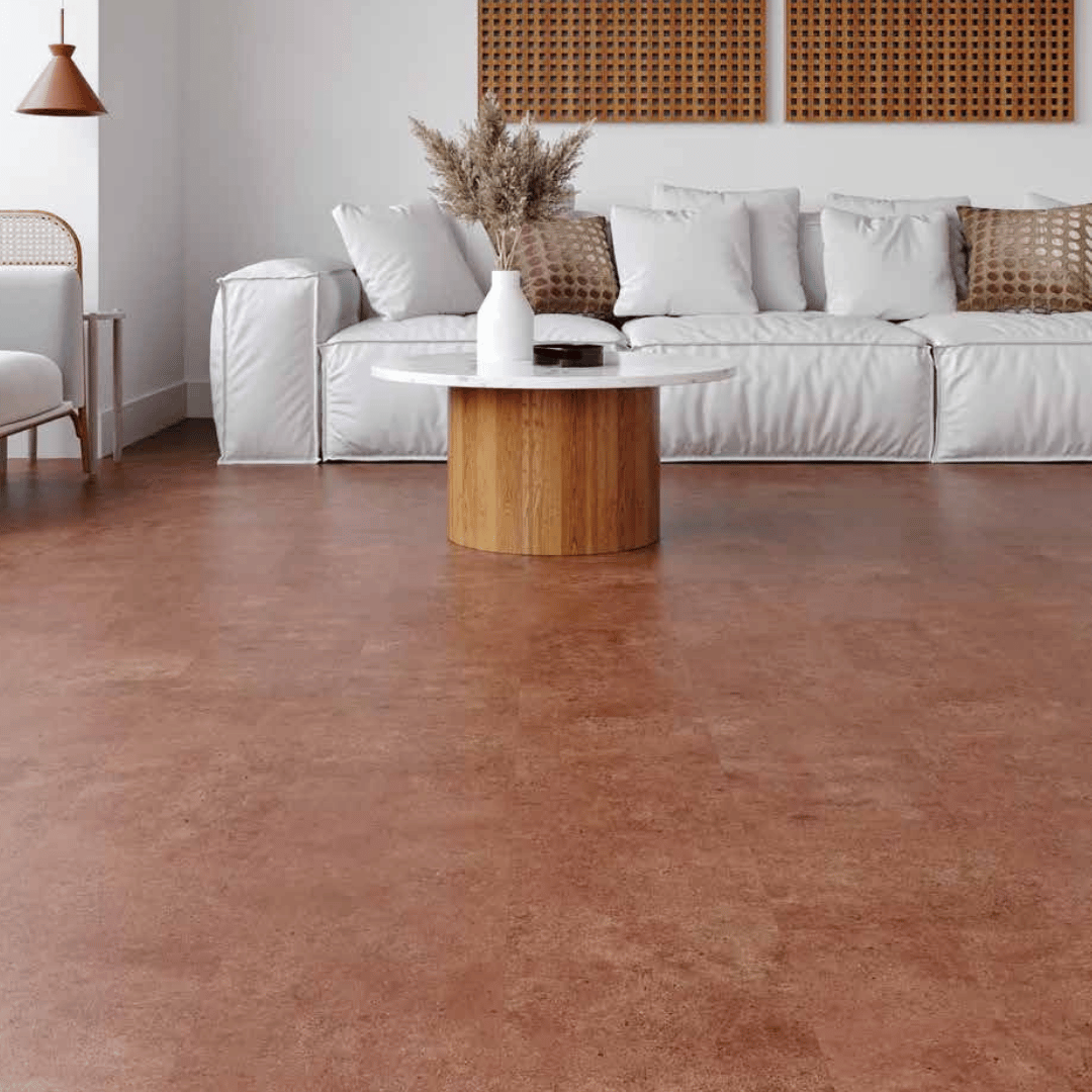 AC: HF001328 - BAKED TERRACOTTA - STONE - EDEN COLLECTION -  CLICK N LOCK TILES - WELSPUN FLOORING