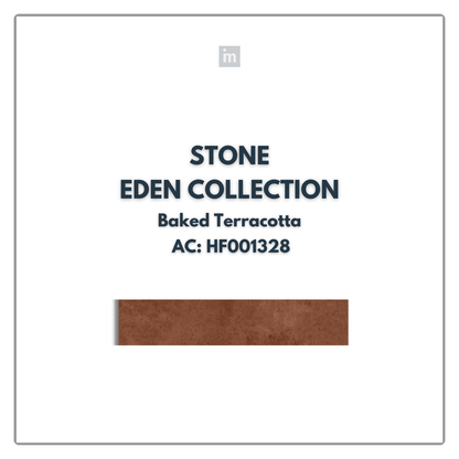 AC: HF001328 - BAKED TERRACOTTA - STONE - EDEN COLLECTION -  CLICK N LOCK TILES - WELSPUN FLOORING