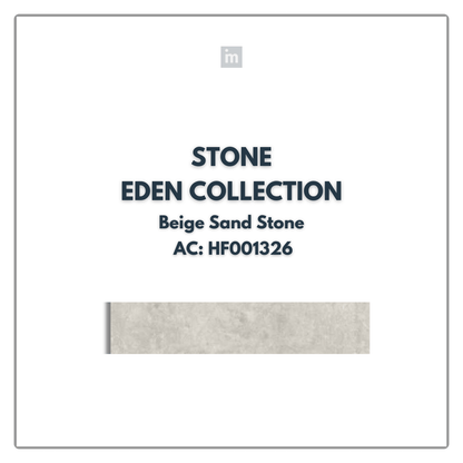 AC: HF001326 - BEIGE SAND STONE - STONE - EDEN COLLECTION -  CLICK N LOCK TILES - WELSPUN FLOORING