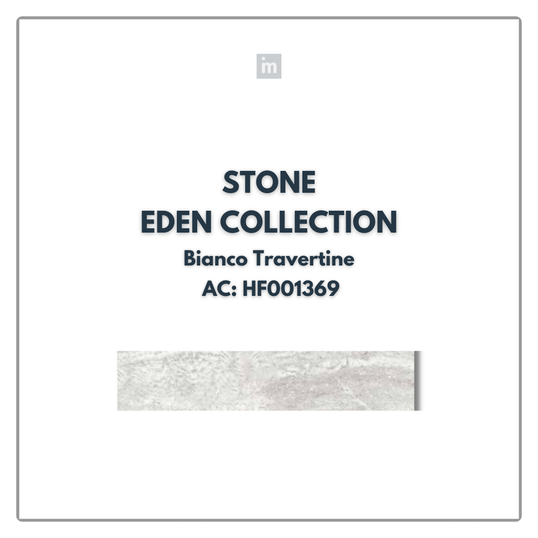 AC: HF001369 - BIANCO TRAVERTINE - STONE - EDEN COLLECTION -  CLICK N LOCK TILES - WELSPUN FLOORING