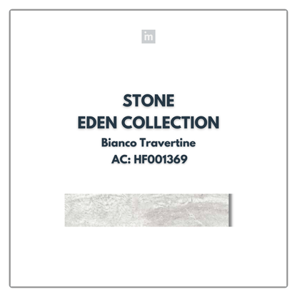 AC: HF001369 - BIANCO TRAVERTINE - STONE - EDEN COLLECTION -  CLICK N LOCK TILES - WELSPUN FLOORING