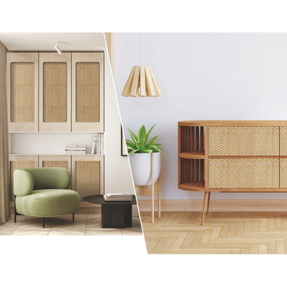 GL-1701 BIG DIAMOND - RATTEN CANE - 2FT WIDTH X 16.3FT LENGTH