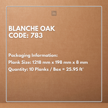 783 - BLANCHE OAK - AC4 1218MM X 198MM X 8MM - MAJESTIC - LAMINATE WOODEN  FLOORING