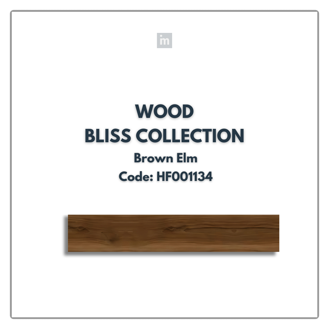 AC: HF001134 - BROWN ELM - WOOD - BLISS COLLECTION - 8.86INCH X 48.03INCH X 4MM - CLICK N LOCK TILES - WELSPUN FLOORING