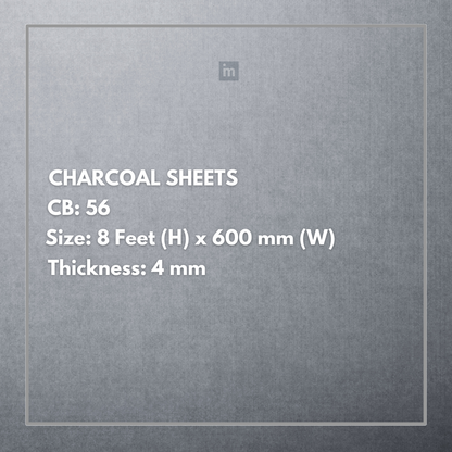 CB 56 - 8FT X 600MM X 4MM - CHARCO CHARM - DECORATIVE CHARCOAL PANELS