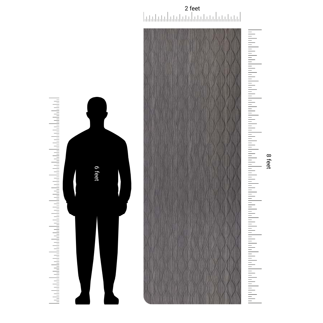 CH - 1041 PR - 2 FT X 8 FT - DECORATIVE CHARCOAL PANELS - CHARCOLITE