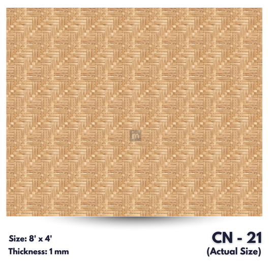 CN - 21 / CANE LAMINATE   / DECORATIVE LAMINATE /  1MM - 8FT x 4FT