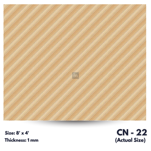 CN - 22 / CANE LAMINATE   / DECORATIVE LAMINATE /  1MM - 8FT x 4FT