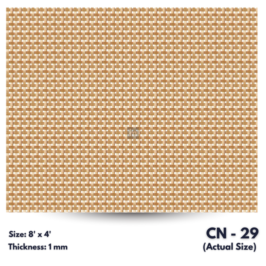 CN - 29 / CANE LAMINATE   / DECORATIVE LAMINATE /  1MM - 8FT x 4FT