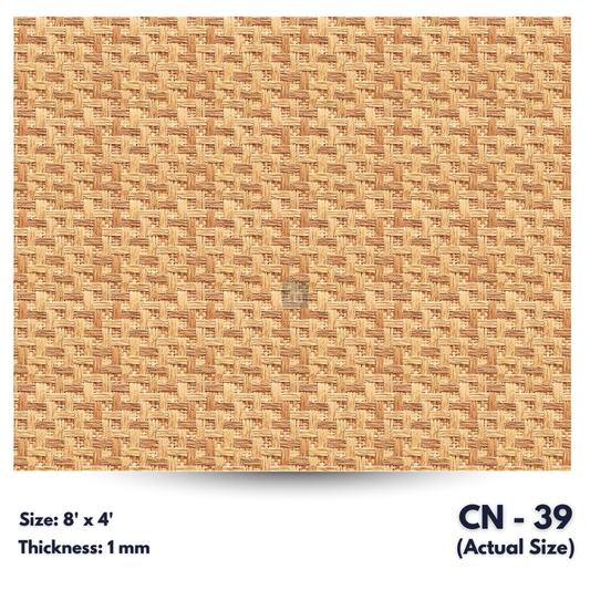 CN - 39 / CANE LAMINATE   / DECORATIVE LAMINATE /  1MM - 8FT x 4FT