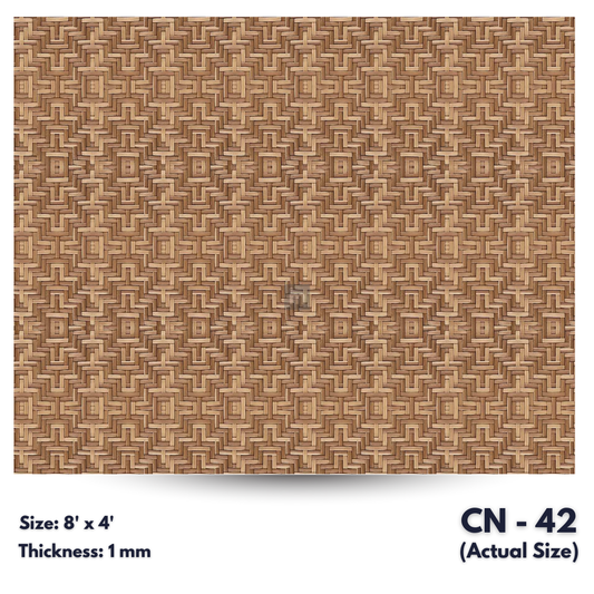 CN - 42 / CANE LAMINATE   / DECORATIVE LAMINATE /  1MM - 8FT x 4FT