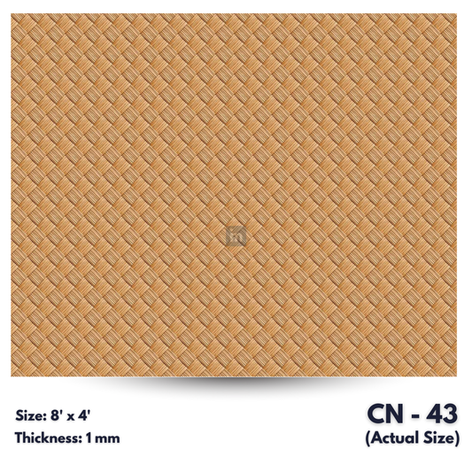 CN - 43 / CANE LAMINATE   / DECORATIVE LAMINATE /  1MM - 8FT x 4FT