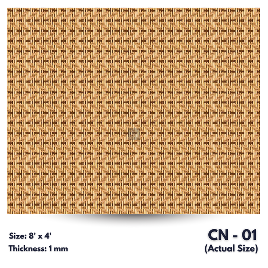 CN - 01 / CANE LAMINATE   / DECORATIVE LAMINATE /  1MM - 8FT x 4FT